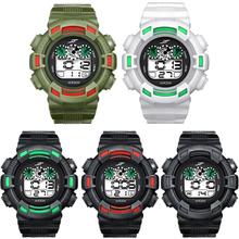 2016 Yoner Watch Mens LED Digital Date Alarm Waterproof Rubber Sports Army Wristwatch