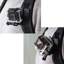 New Go pro Hero Sj4000 Accessories 360 Degree Rotary Backpack Hat Clip Fast Clamp Mount For