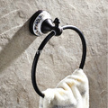 Free Shipping Wholesale and Retail Wall Mount Oil Rubbed Bronze Brass Towel Holder Ring Ceramic Style
