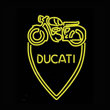 Ducati Meccanica Bllogna Neon Sign Neon Bulbs Recreation Garage Real Glass Tube Glass Handcraft Store Display Neon Bar Sign19x15