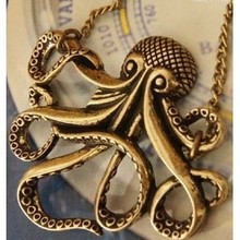 NK113 Min.order is $8 (mix order)Free Shipping! Wholesales! Pirates of the Caribbean Octopus Man Retro Long Necklace!
