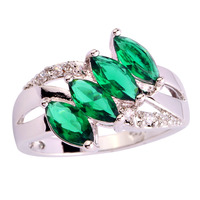 Free Shipping Emerald Quartz 925 Silver Ring Size 6 7 8 9 10 11 Delicate New Fashion Jewelry 2015 Gift For Women Wholesale
