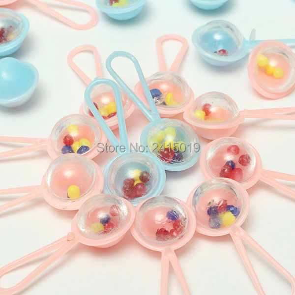 fillable baby rattle favors
