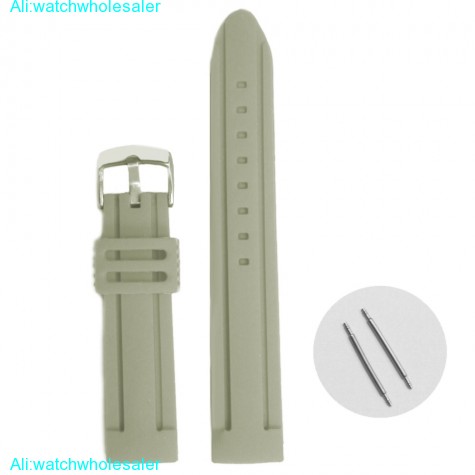 20mm Light Grey Color Silicone Jelly Rubber Unisex Watch Band Straps WB1072D20JB