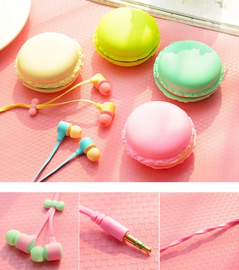 makaron cute colorful earphone for samsung xiaomi iphone9