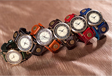 Genuine Leather Bracelet Watch MEN High Quality wristwatch women Retro Vintage Fashion Geneva Style Dropshipping