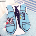 Pet Dog Cat Summer Casual Coat Cotton Fake Strap Shirt Vest Dogs Clothes Fashion T shirt