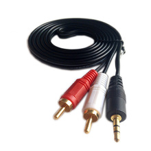 1.5m/3m/5m/10m 3.5mm-2RCA One-to-Two Interface Standard Stereo Audio Cable 4n Oxygen-free Copper OFC Computer Speaker RVSV Line
