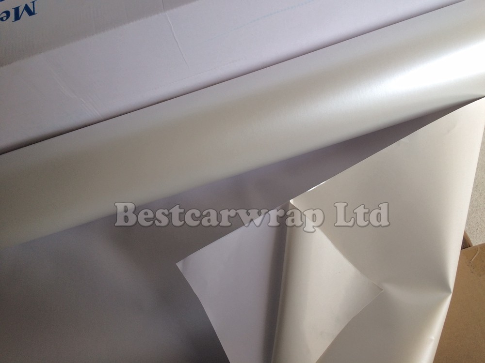 pearl satin white matte vinyl car wrap film foile 3m hexis (6)
