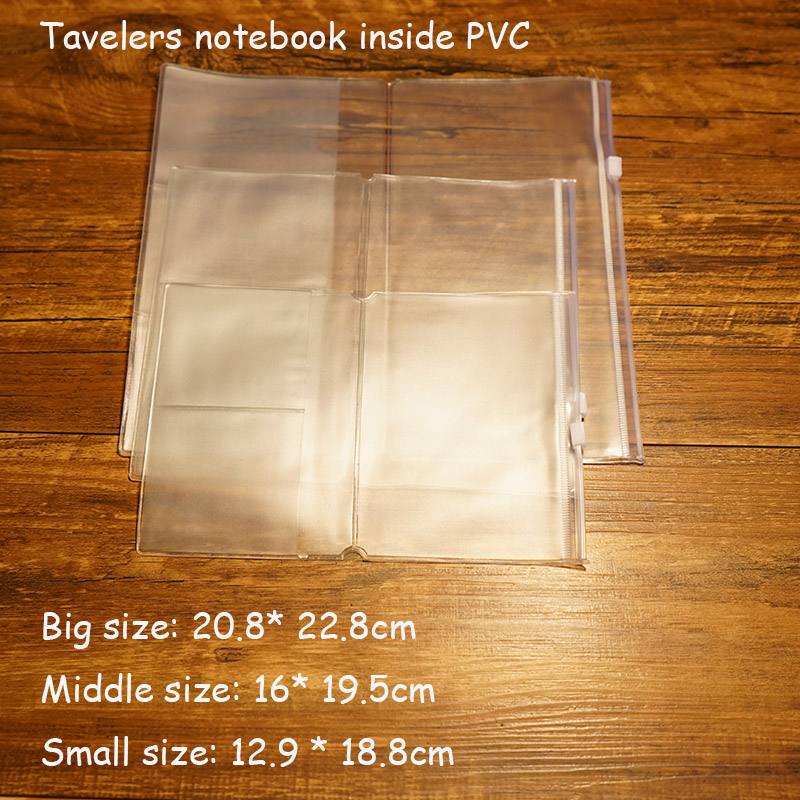 Tavelers notebook inside PVC page paer filler papers have 3 types size install tavelers notebook school