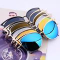 2016 New Metal Frame Sexy Cat Eye Sunglasses for Women Coating Brand vintage sun glasses female