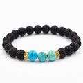 Trendy Design Men Women Bracelets Lava Chakra Healing Balance Beads Bracelet Stretch Reiki Prayer Stones