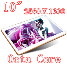 10 inch 8 core Octa Cores 2560X1600 DDR 4GB ram 32GB 8.0MP Camera 3G sim card Wcdma+GSM Tablet PC Tablets PCS Android4.4 7 8 9