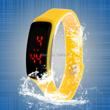 Fashion Sport LED Watches Candy Color Silicone Rubber Touch Screen Digital Watches Waterproof Bracelet Wristwatch