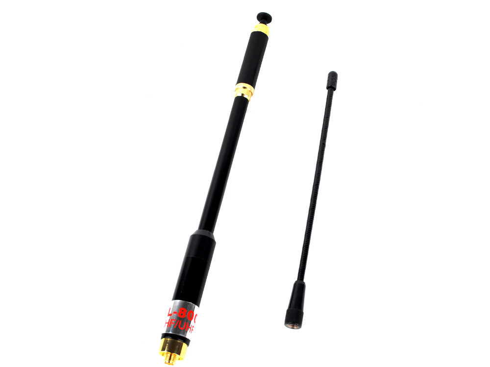 AL-800 SMA-F 144 430MHz UHF VHF Dual Band Telescopic Antenna For Walkie Talkie BAOFENG UV 5R GT-3 UV-5R UV-82 Kenwood Wouxun 5