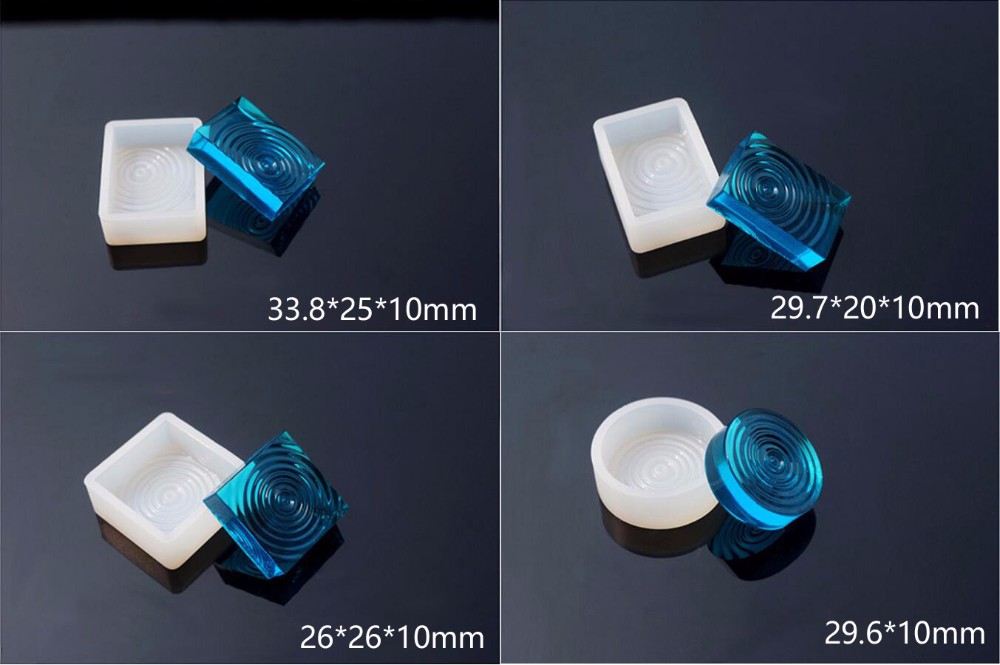 Tiamu 7 pcs/Set 3D Wasser Ripple Silikonform Form Epoxy Schmuck Perlen Die DIY