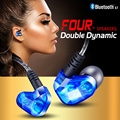 Hot Sale Moxpad X90 Dynamic Dual Drivers Wireless Bluetooth 4 1 Hifi Earphone Sport Running earphone