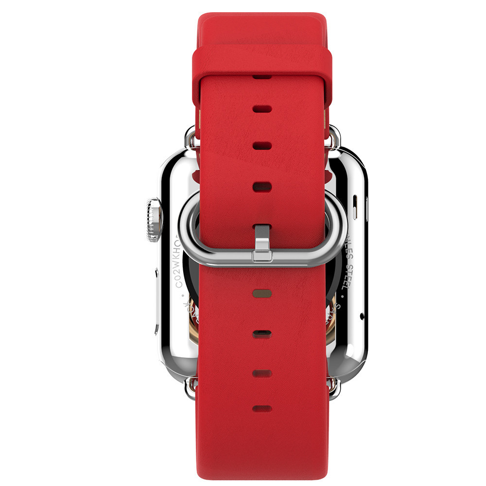 HOCO-Official-Leather-Polishing-Wrist-With-2-Sliver-Adapters-for-Apple-Watch-Sport-Edition-42MM-Red (2)