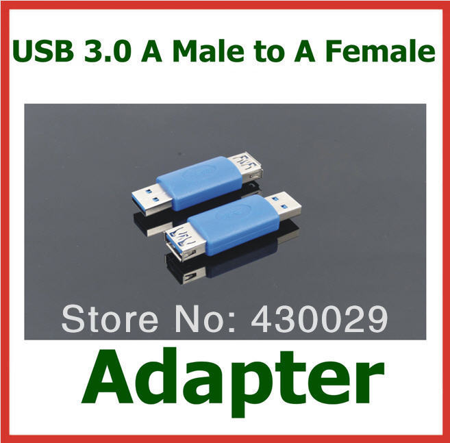 50pcs Standard USB 3.0 A Male to A Female Converter Adapter Extender USB 3.0 Male to Female Extension Cable Connector