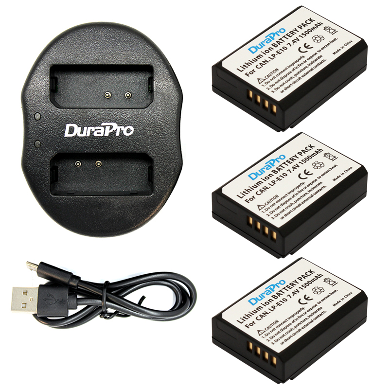 DuraPro 3 . LP-E10 LP E10 LPE10    +  USB    Canon 1100D 1200D  X70 X50 Rebel T3 T5