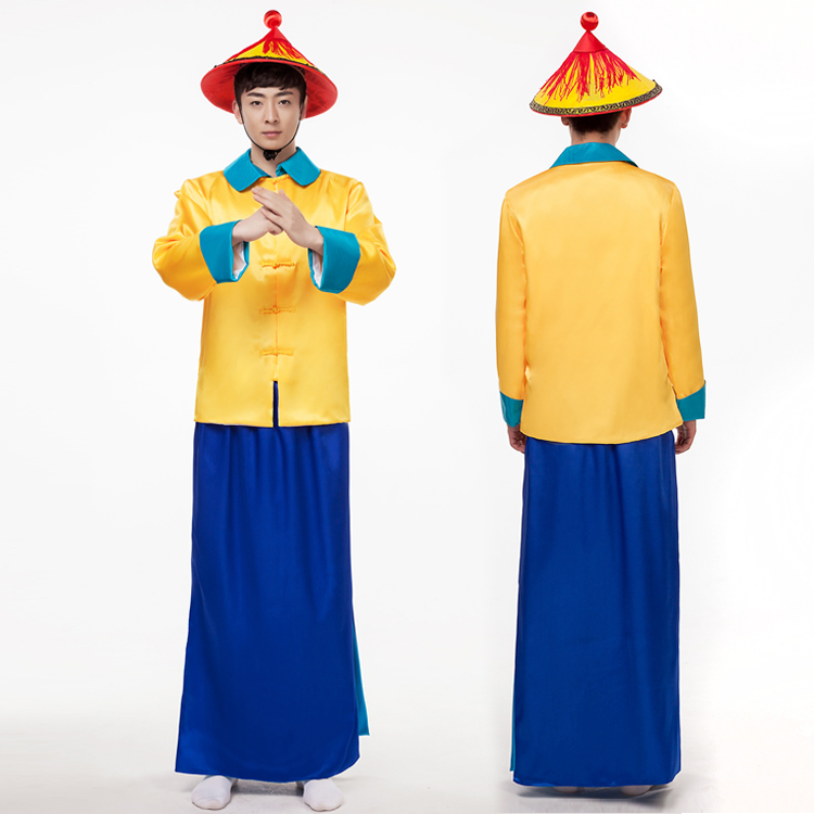 Anciens guerriers chinois Qing Dynastie costume