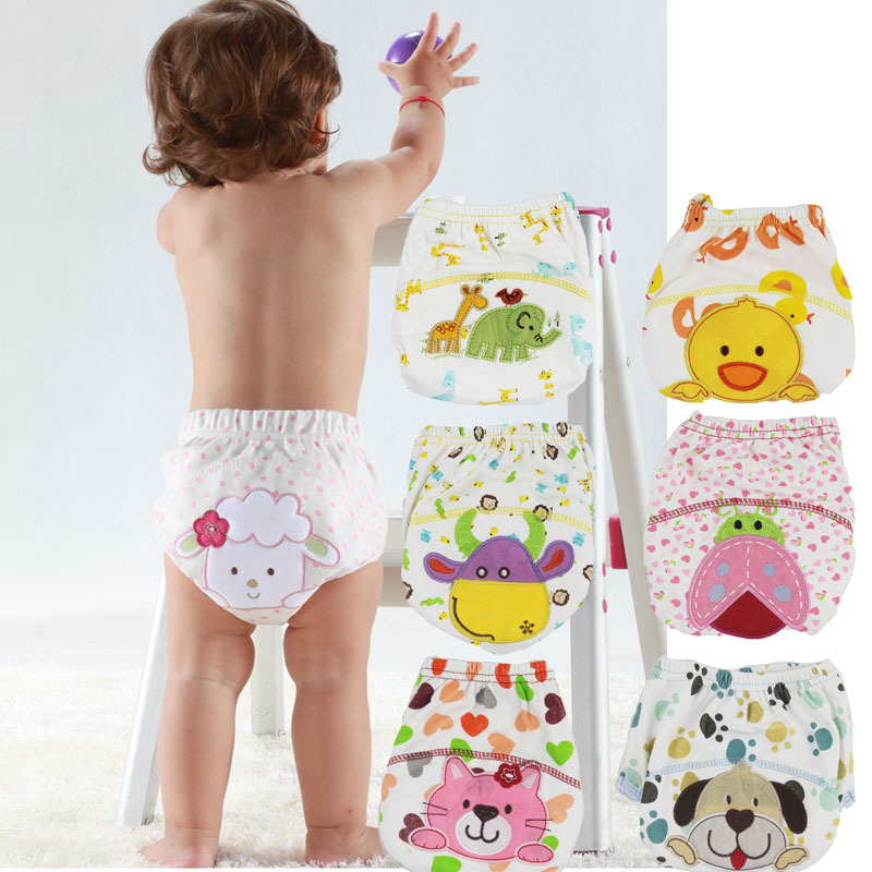 Baby Infant Cotton Waterproof Reusable Nappy Diaper Training Pants Briefs Boy Girl Underwear washable fraldas reutilizaveis