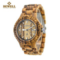 BEWELL Wood Watch For Men Sport Watches Role Luxury Watch Men Calendar Display Wood Wrist watch