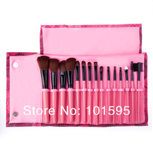 Hot sell 15 Pcs Make Up Brush Set Professional Cosmetics makeup brushes with with Snake Pattern