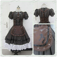 Alice Madness Returns Alice Steampunk Leather Maid Dress Cosplay Costume Halloween costume