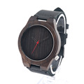 BOBO BIRD New Design Men s Wood Wristwatch Sandalwood Quartz Watch with Soft Black Leather Strap