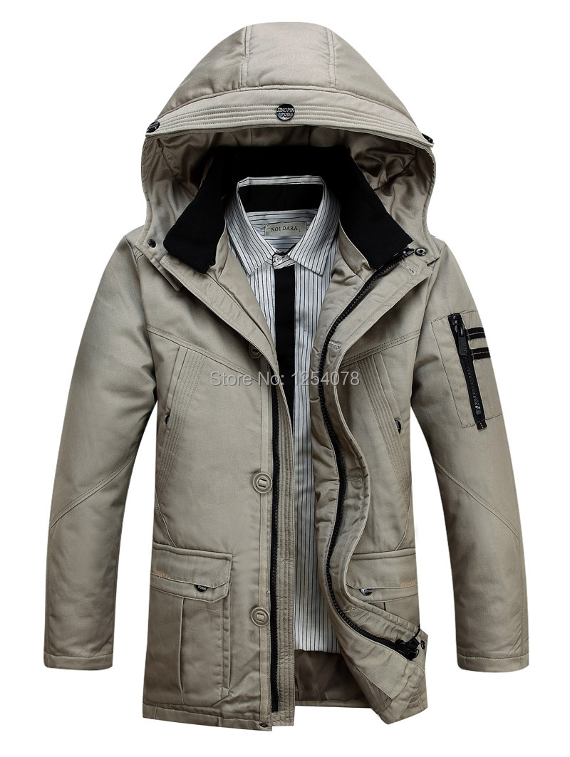 Free shipping 2014 business hooded winter duck down jacket men brand and winter clothes men winter