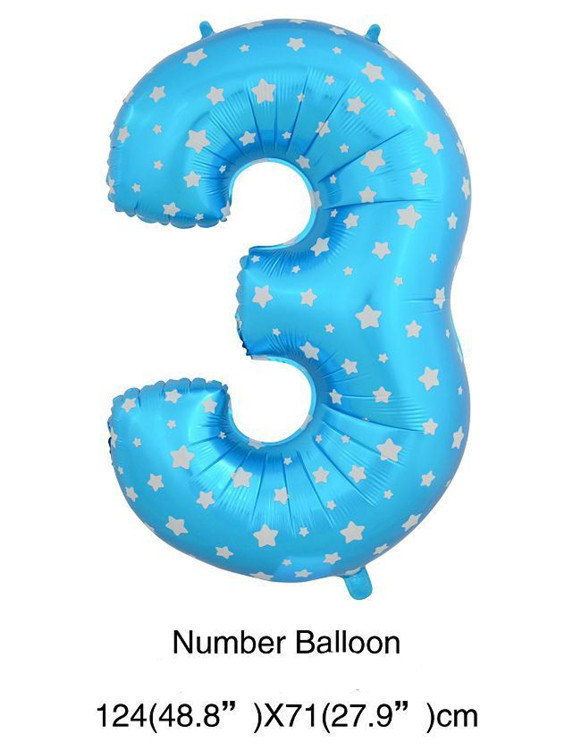 Pink Blue Star Heart Dot Number Helium Air Balloons Wedding Birthday Party Decorations Inflatable Baloes Number