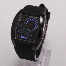 Men Sports Watches LED Digital Watch Men s Race Speed Car Meter Dial Silicone Strap Male