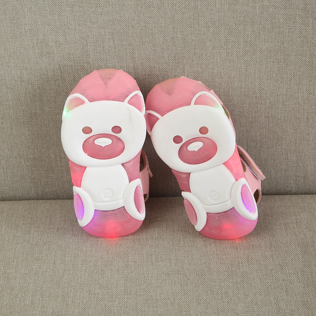 Sandals for Girls,Children Baby Crystal Flower Led Light Luminous Sport Sneaker Shoes