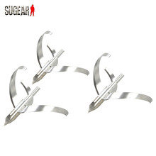 12PCs Lot Airsoft Tactical 45mm 2 Blades Steel Archery Arrow Broadhead Men Hunting Shooting Sports Arrowheads