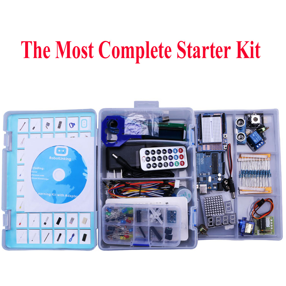 Elego ООН Проект Наиболее Полное Starter Kit для Arduino Mega2560 UNO Nano с Учебник/Питания/Servo Шагового Двигателя