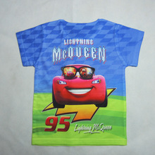 New 2015 boys Summer Sports Car t shirt kids baby spiderman t shirts children clothing roupas