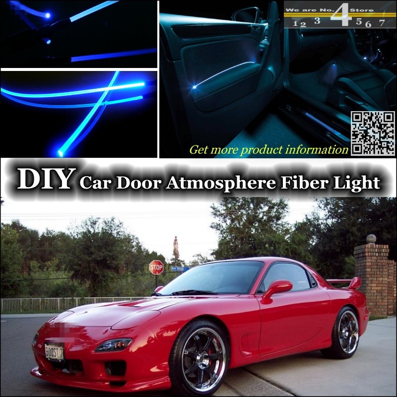 interior Ambient Light Tuning Atmosphere Fiber Optic Band Lights For Mazda Savanna RX7 RX-7 RX 7 FC FD Door Panel illumination
