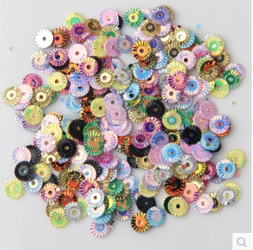 6mm patterns of gold Guangzhu Sequin  sewing 2400PCS parts shinning sequins Clothes Sequins Mix Color Sequin  Materials Z84