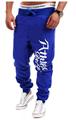 Wholesale purchasing 2016 four seasons occident fashion elastic drawstring print letters lightweight loose skinny men pants