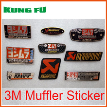 auto car Aluminium Heat-resistant Motorcycle Exhaust Pipes Decal Sticker Cool Personality Scorpio Yoshimura Universal Stickers