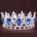 2016 King Queen Crown for wedding party rhinestone Crown crystal crown Water Drop Tiaras Gold Silver