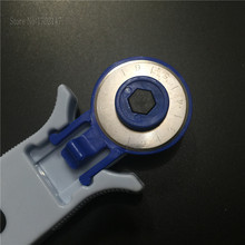 Free Shipping 1 Set Length 15cm Blade Diameter 28mm Blue Quilting Tools Round Knife Nw 30g