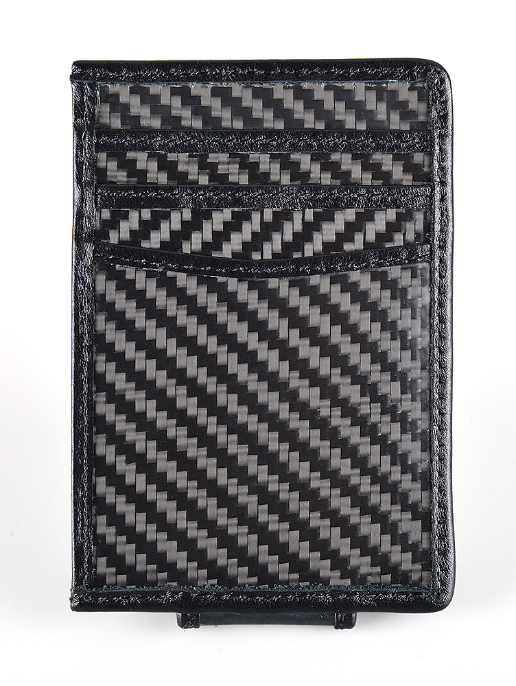 100% Real Carbon Fiber&Leather Credit Card &Business card Holder and Wallet-in Card & ID Holders ...