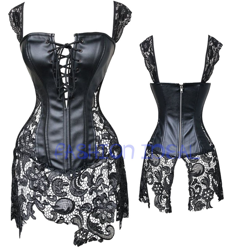 Leather corset dress uk