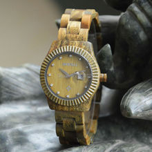 Fashion Women Wooden Wristwatches Japan Miyota Movement With Calendar New Design Natural Wood Wristatches