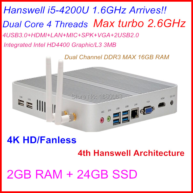   4  i5 4200u   intel i5 4200u 1.6   haswell  soc  2    24  ssd  linux