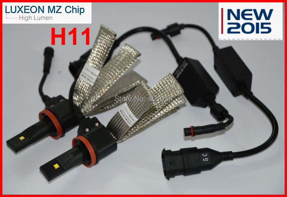 1 Set 2015 NEW H11 40W 5000LM CREE / PHILIP LED Headlight Kit LUXEON MZ CHIP 12/24V  Xenon White 6K Driving Lamp 20W/Bulb H7 H8