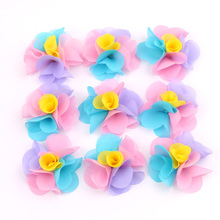 New Arrival Fabric Flowers For Headbands With Flat Back Chiffon Floral DIY Hair Accessories For Hair