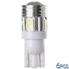 High Quality 6pcs T10 12V 6 SMD 5730 Car LED Bulbs Reverse White Lights RV Trailer MA251